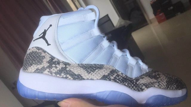 Air Jordan 11 High Gray Snake Skin-1