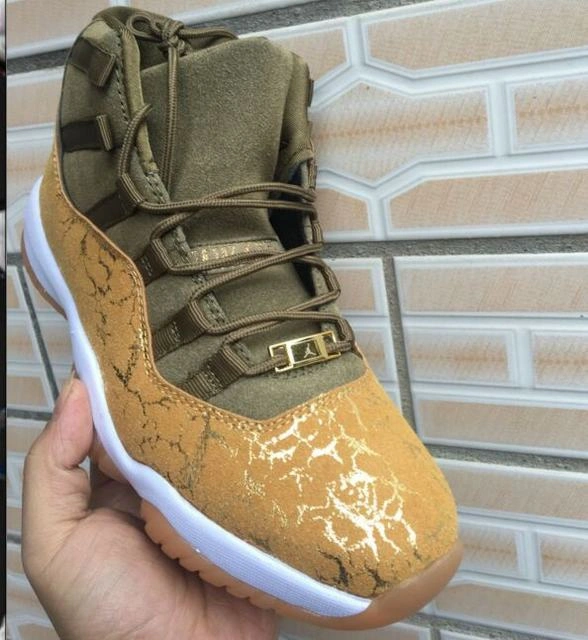 Air Jordan 11 High Olive Gold-1