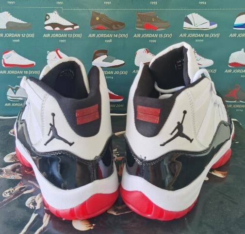 Air Jordan 11 High White Black Red-1