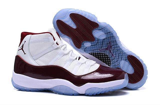Air Jordan 11 High White WineRed-1