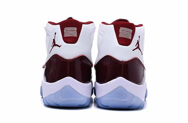 Air Jordan 11 High White WineRed-1