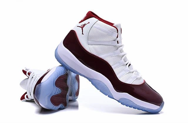 Air Jordan 11 High White WineRed-1