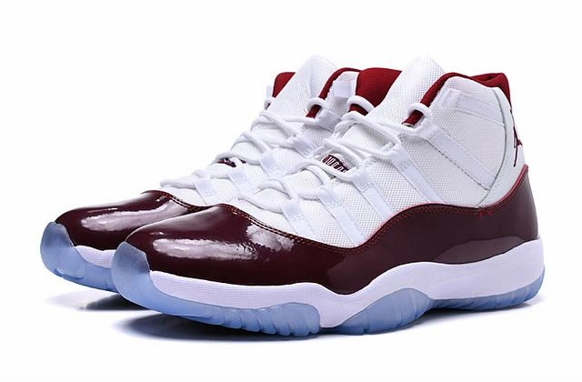 Air Jordan 11 High White WineRed-1