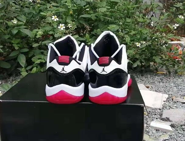 Air Jordan 11 Low White Black Red-1