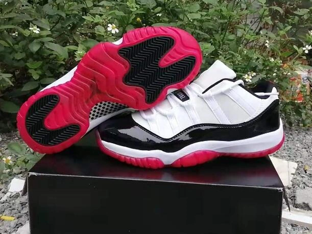 Air Jordan 11 Low White Black Red-1