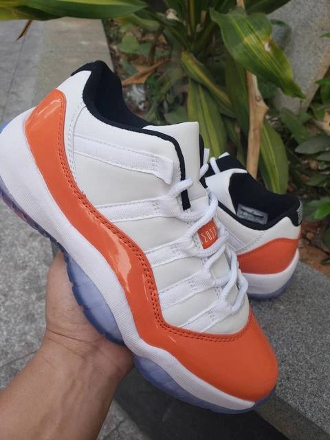 Air Jordan 11 Low White Orange-1