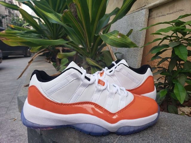 Air Jordan 11 Low White Orange-1