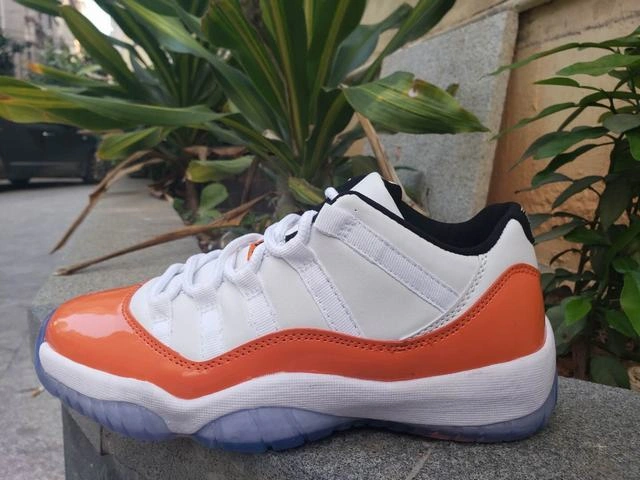 Air Jordan 11 Low White Orange-1