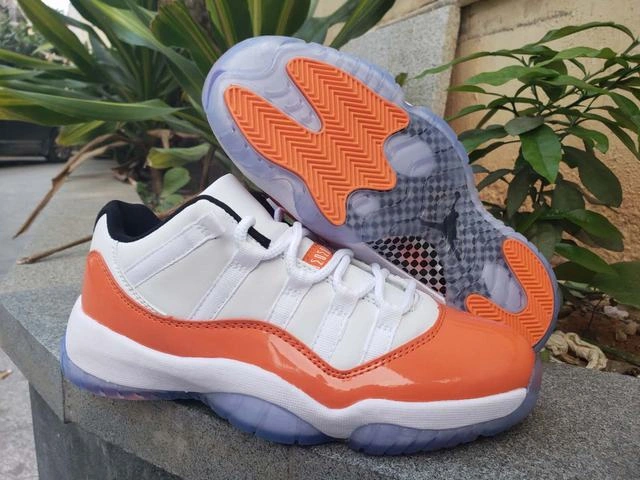 Air Jordan 11 Low White Orange-1
