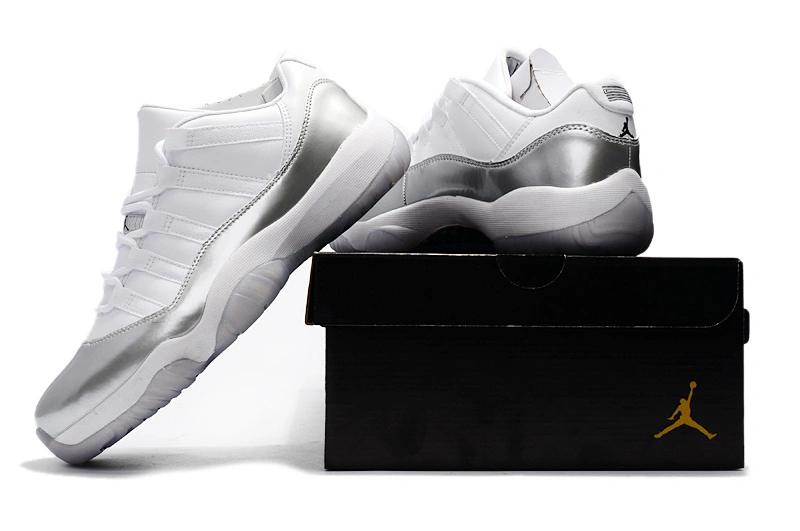 Air Jordan 11 Low White Silver-1