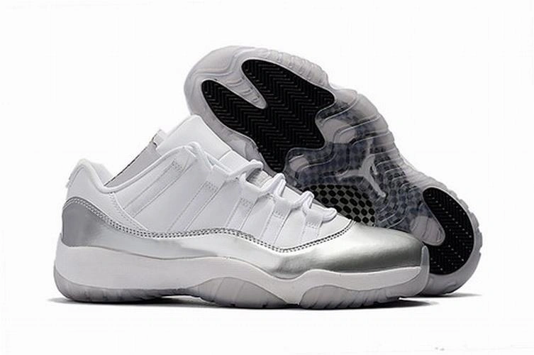 Air Jordan 11 Low White Silver-1