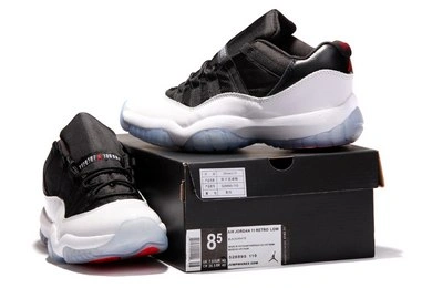 Air Jordan 11 Retro Low White Black Red