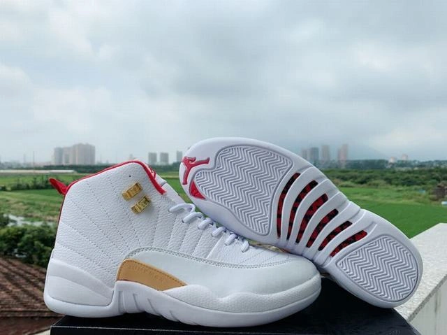 Air Jordan 12  FIBA White Red Black-1