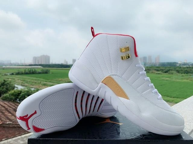 Air Jordan 12  FIBA White Red Black-1