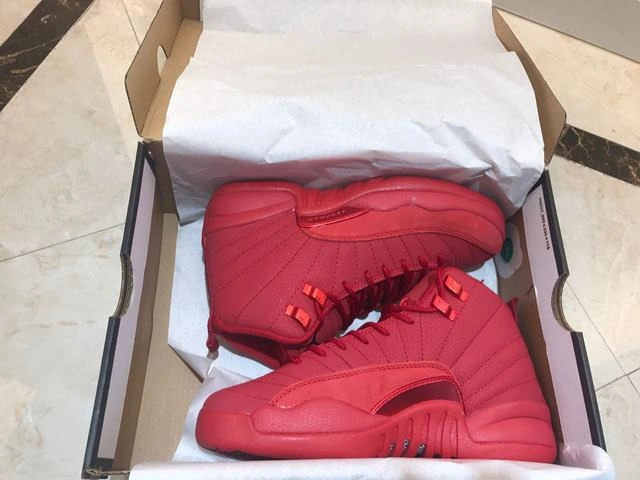 Air Jordan 12 GS Red Suede