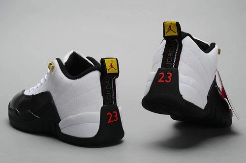 Air Jordan 12 Low Men White Black-1