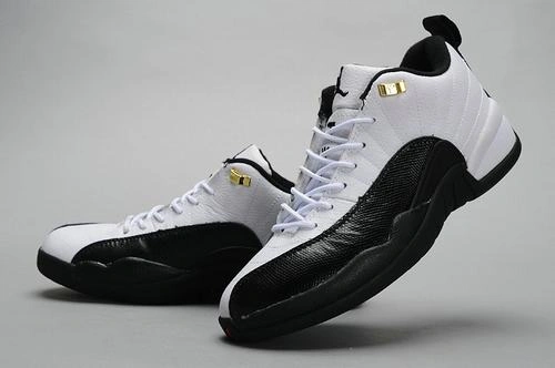 Air Jordan 12 Low Men White Black-1