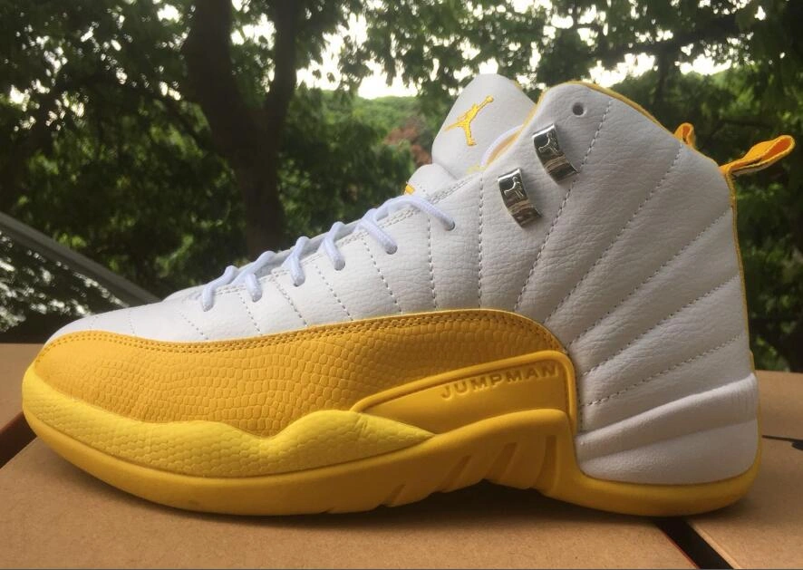 Air Jordan 12 Retro Yellow White-1