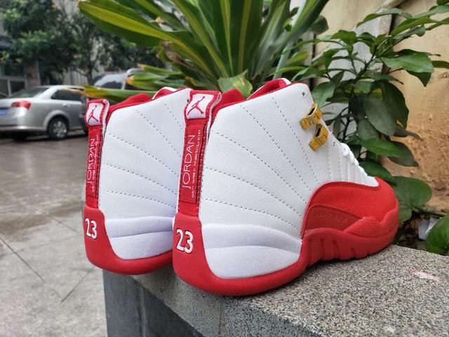 Air Jordan 12 White Red Silver-01