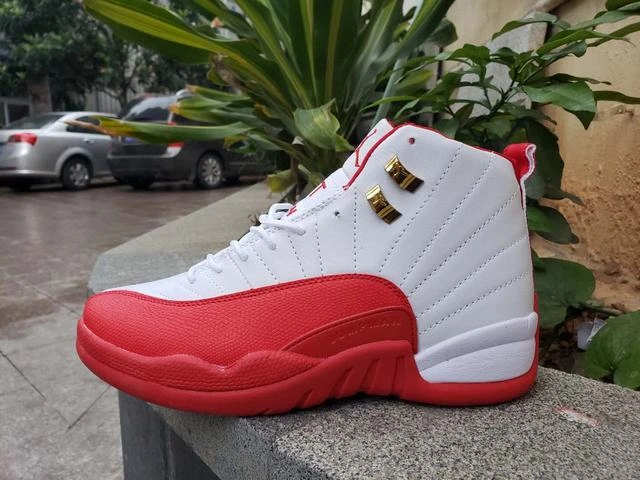 Air Jordan 12 White Red Silver-01