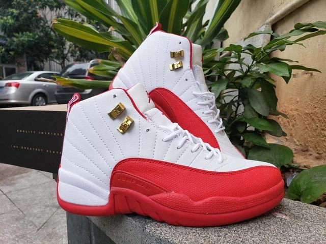Air Jordan 12 White Red Silver-01