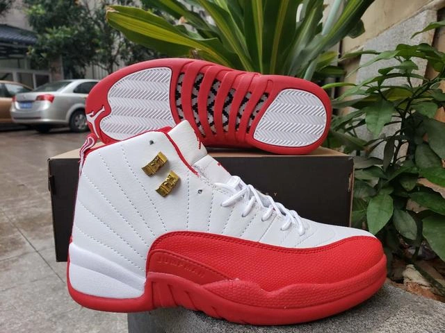 Air Jordan 12 White Red Silver-01