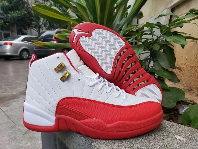 Air Jordan 12 White Red Silver-01