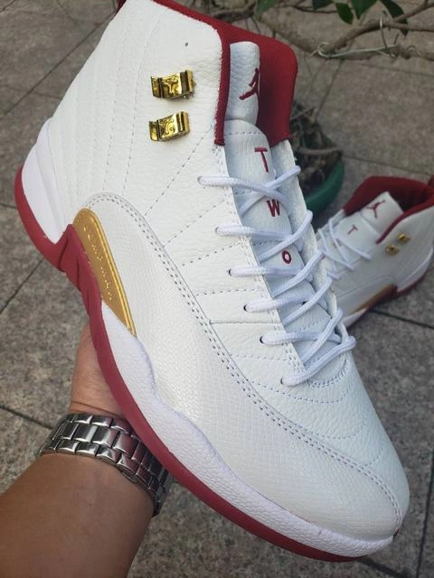 Air Jordan 12 White Wine Red-1