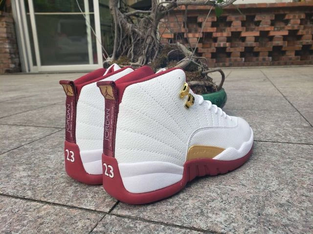 Air Jordan 12 White Wine Red-1
