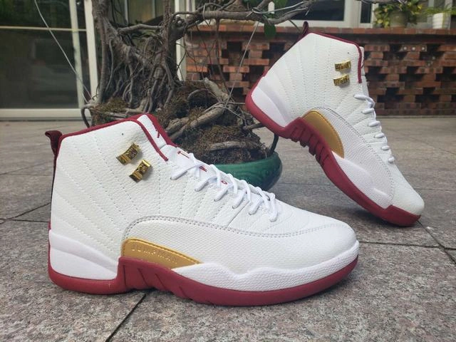 Air Jordan 12 White Wine Red-1