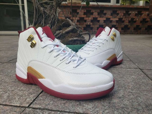 Air Jordan 12 White Wine Red-1