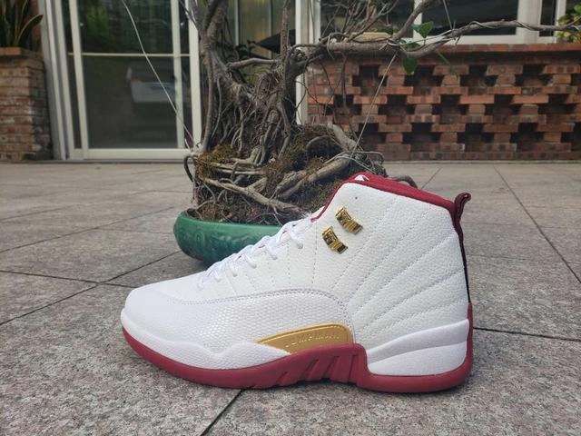 Air Jordan 12 White Wine Red-1