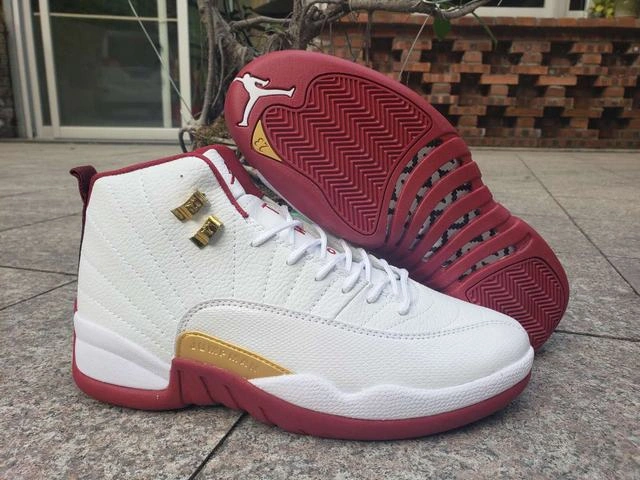 Air Jordan 12 White Wine Red-1