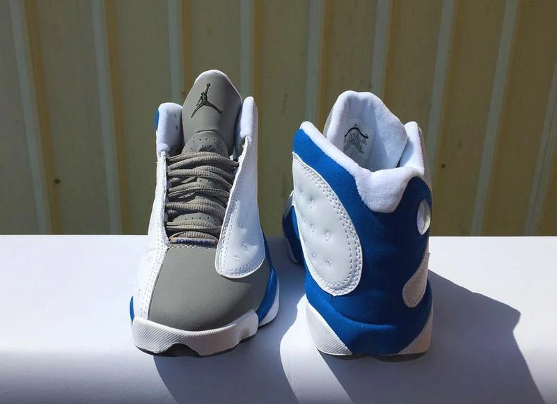 Air Jordan 13 Grey White Blue-1