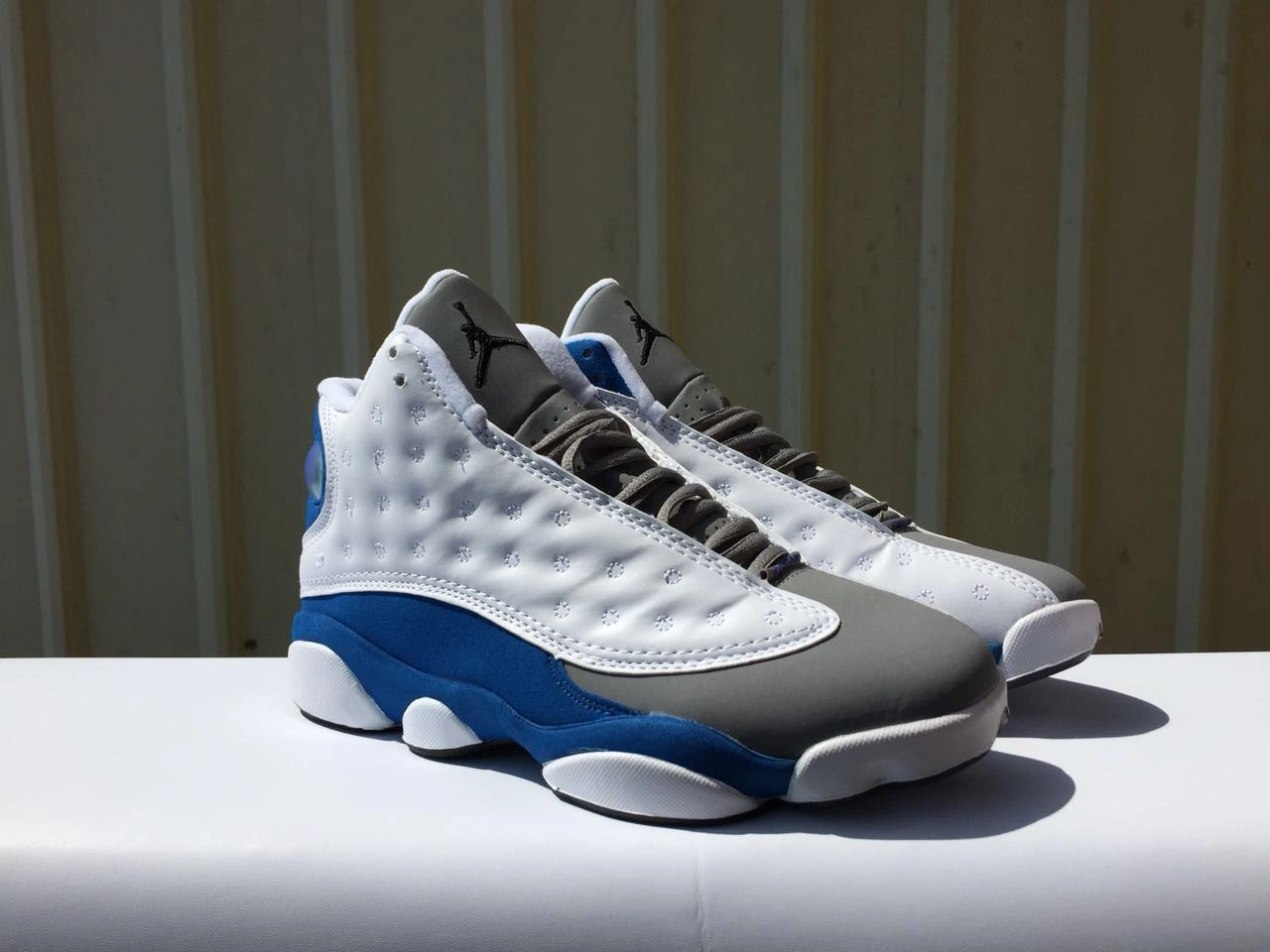 Air Jordan 13 Grey White Blue-1