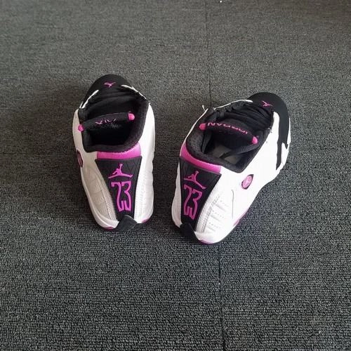 Air Jordan 14 GS White Pink-1