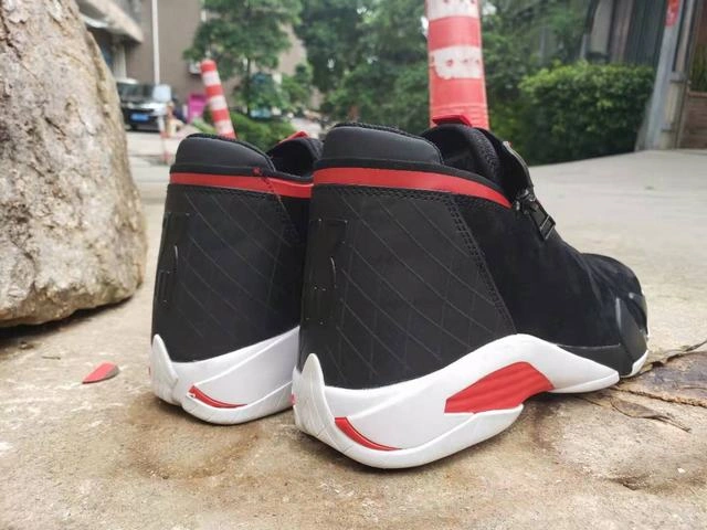 Air Jordan 14 Retro Black White Red-1