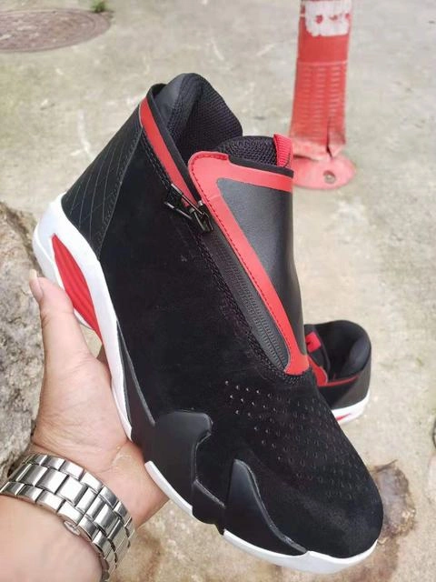Air Jordan 14 Retro Black White Red-1