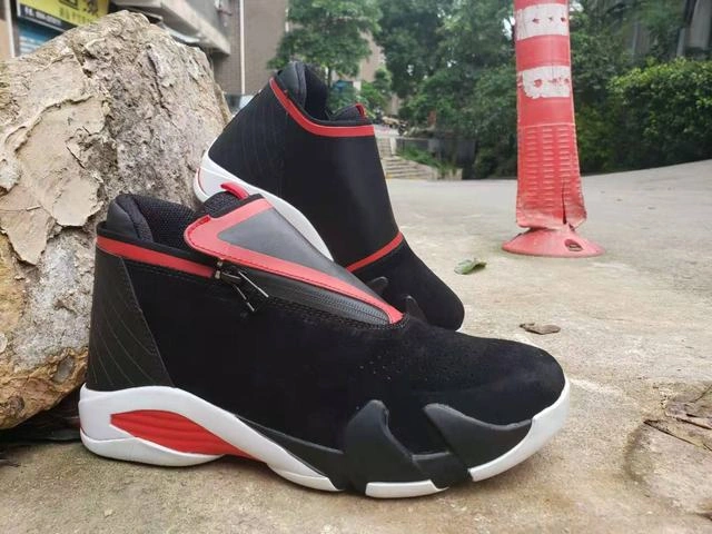 Air Jordan 14 Retro Black White Red-1