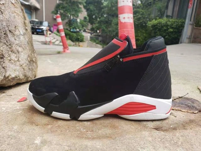 Air Jordan 14 Retro Black White Red-1