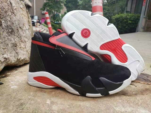 Air Jordan 14 Retro Black White Red-1
