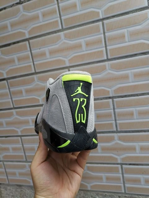 Air Jordan 14 Retro Gray Green-1