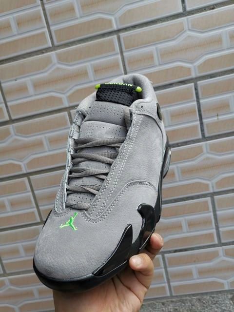 Air Jordan 14 Retro Gray Green-1