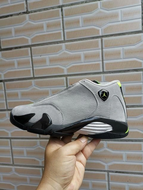 Air Jordan 14 Retro Gray Green-1