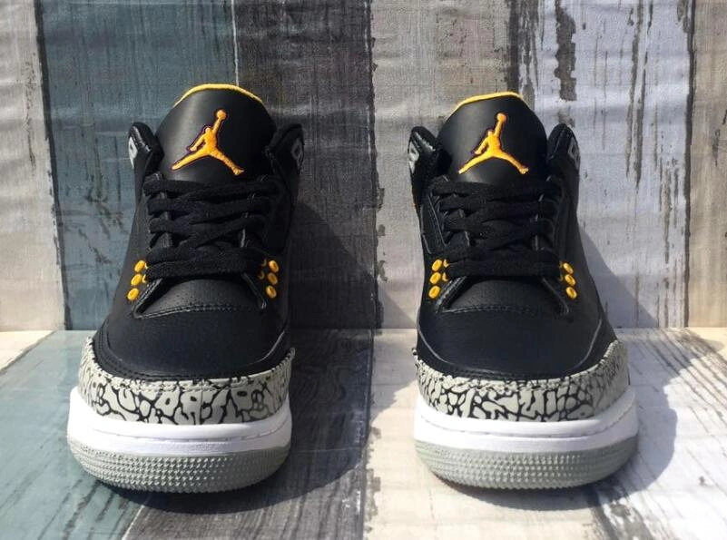 Air Jordan 3 Black Purple Yellow-Kobe's