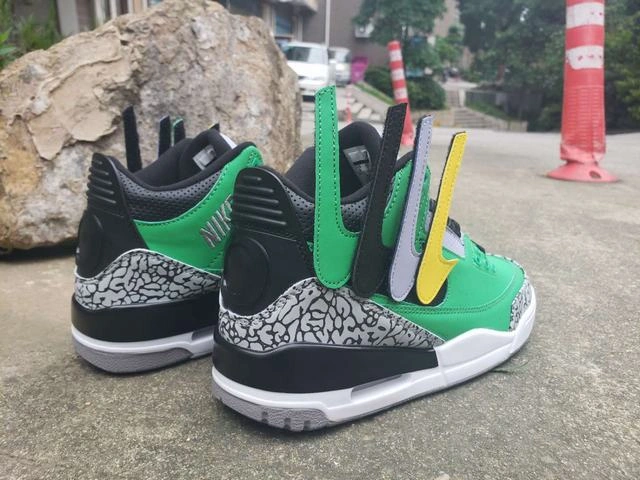 Air Jordan 3 Green Yellow-1
