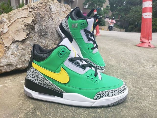 Air Jordan 3 Green Yellow-1
