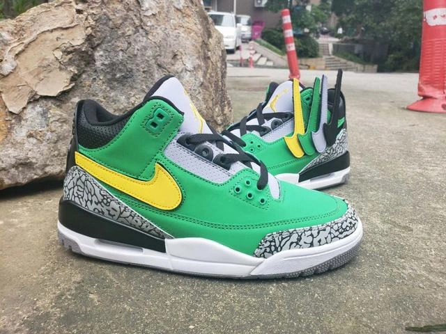 Air Jordan 3 Green Yellow-1