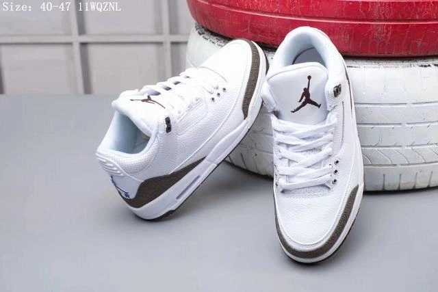 Air Jordan 3 White Brown Top quality-1