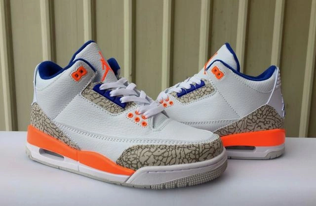 Air Jordan 3 White Orange-1